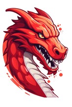 A Close-up Image Of A Red Dragon Head With Menacing Sharp Teeth. This Image Can Be Used To Depict Fantasy Creatures, Mythical Beasts, Or As A Symbol Of Power And Danger.