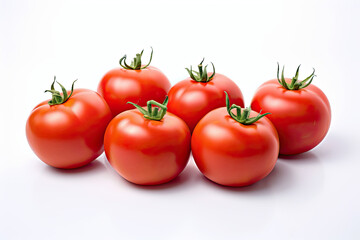 Wall Mural - Tomatoes on a white background