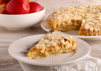 Wall Mural - apple tart with almond topping