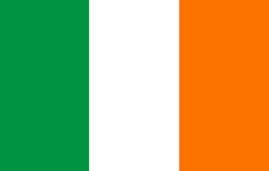 Flag of Ireland. Irish flag. European country. State symbol of Ireland