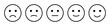 Feedback emoticons emojis. Smiley icon set , happy, neutral, sad, emoji, icon - Customer satisfaction rating scale with good and bad emotions. Vector illustration