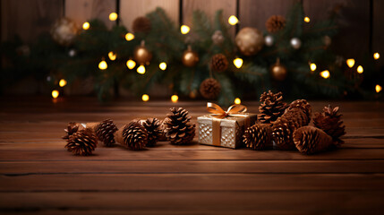 Poster - christmas decoration with candles