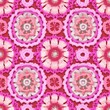 AI generated illustration of a seamless pink crocheted lace cloth with intricate flower details