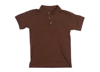 Wall Mural - Brown T-shirt blank white background