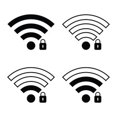 Wall Mural - wifi connection Internet set icon logo design vector template illustration. EPS 10