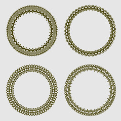 Poster - Set of four decorative round frames