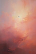 a painting of a red and pink sky. Expressive Rose oil painting background