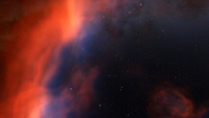 nebula gas cloud in deep outer space