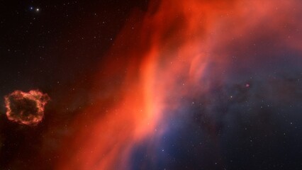 nebula gas cloud in deep outer space
