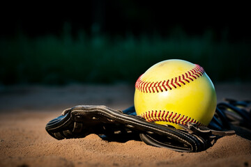 Softball Baseball. team sport with a ball, Fast pitch, Slow pitch, An energetic game of bat and ball, glove. Teamwork, sportsmanship, Entertainment on the outside