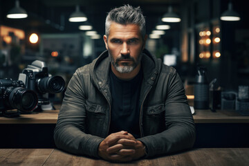 Fototapete - A visionary social media manager creates engaging content for a brand, emphasizing the role of digital marketing in contemporary business. Generative Ai.
