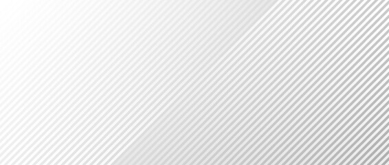 Poster - Abstract thin diagonal lines background. Slanted parallel grey stripes wallpaper. Vector silver skew geometric template for banner, poster, presentation, brochure, print, flyer, card, cover, booklet