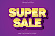 © Manuver - Super Sale Editable Text Effect Emboss Cartoon Gradient Style