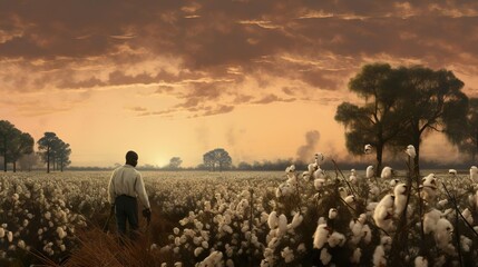 Cotton fields representing the hardships of enslaved