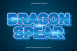 © Manuver - Dragon Spear Editable Text Effect Emboss Cartoon Gradient Style