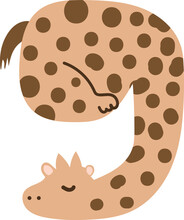 Letter G Giraffe Illustration