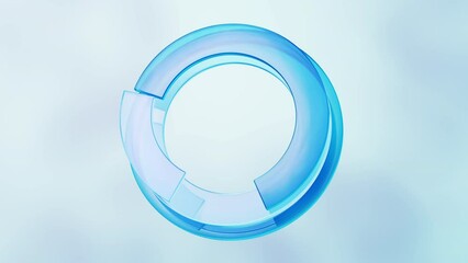 Sticker - Abstract curve glass geometry background, 3d rendering.