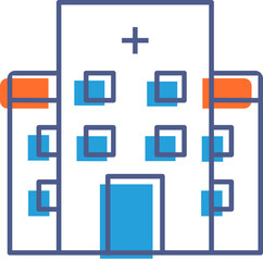 Sticker - illustration of a icon hospital