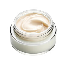 A Jar Of Face Cream, Emphasizing Its Luxurious Texture. Isolated On No Background