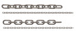 Seamless metal chains or linked metallic chains. Png transparency