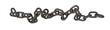 Linked metallic chains isolated. Png transparency