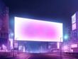 Big Billboard on the City with Light