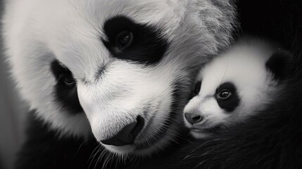 Wall Mural - a couple of pandas