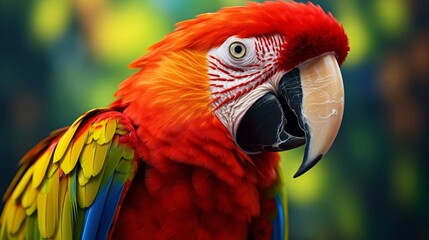 Wall Mural - a colorful bird with a black beak