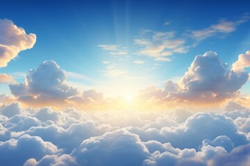 the sun is shining through the clouds in the sky