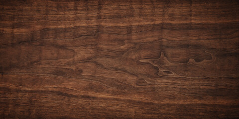 Poster - dark wood texture. brown walnut texture, natural background