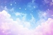 Fantasy starry sky background cloud gradation glitter dream cute, Generative AI