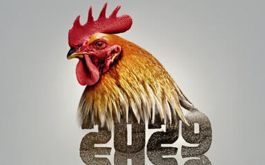 2029 Rooster year theme with Generative AI.