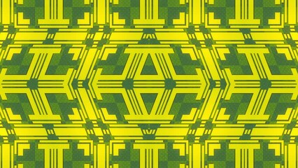 Poster - Abstract composition of moving geometric figures. 3d rendering loop animation 4K