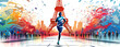 © Frédéric Prochasson - olympic games Paris 2024 illustration, AI generated