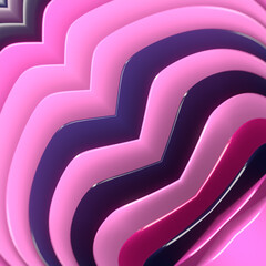 Poster - Multicolored abstract pattern composed of different shades of pink and purple. 3d rendering digital illustration
