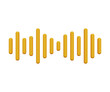 3D sound wave icon. Audio Play Bar, radio sounds, audio level lines. equalizer wave. 3d illustration