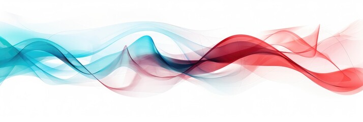 watercolor style abstraction of razvnotsvetnye wavy and curved lines of bright colors on a white bac