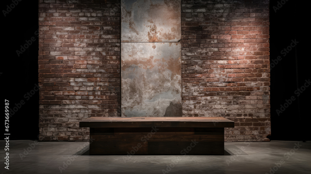 Clean Lines On Industrial Podium With Distressed Steel Finish Exposed Photo Inspiration