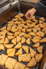 Wall Mural - Multigrain seeded bread cut into pieces