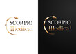 Vector scorpion moon logo design concept