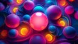 neon spheres and balls