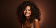 © ImagineStock - Portrait of beautiful young african american woman with curly hair. ia generative