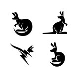 Fototapeta Pokój dzieciecy - Kangaroo Logo icon design illustration