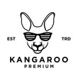 Kangaroo head face Logo icon design illustration