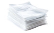 Stack of White Glue Remover Papers Isolated on Transparent Background PNG.