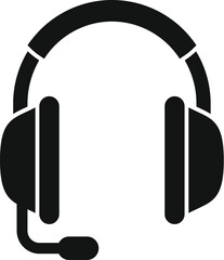 Poster - Smart office headset icon simple vector. Work data. Business digital equipment