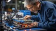 © tongpatong - An electronics engineer troubleshooting a hardware product's flaws .