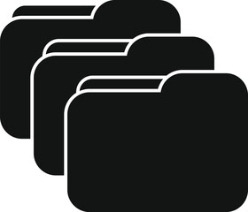 Poster - Data folders icon simple vector. Smart office. Online pc information