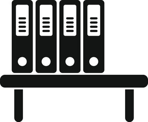 Poster - Stack office folders icon simple vector. Computer data. Pc information