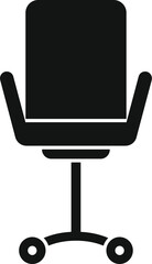 Poster - Smart office chair icon simple vector. Minimal online. Dark pc information